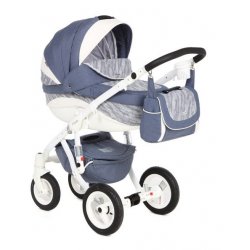 B52 - Детская коляска Adamex Barletta NEW 2 в 1 Ecco кожа 50%